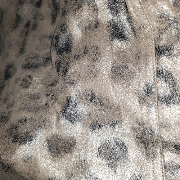 Peck & Peck Leopard Print Faux Suede Open Draped Front Jacket Simmery Cheetah XL - Picture 8 of 12